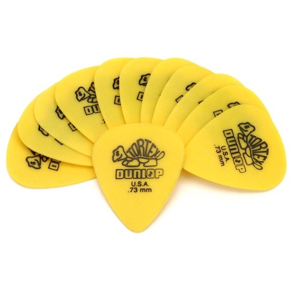 Dunlap Tortex Standard .73mm Guitar Pick Yellow, Pack of 12 New - Picture 3 of 8